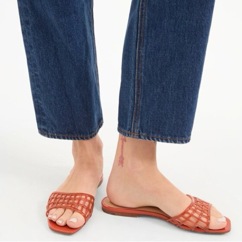 Veronica Beard Maris Jelly Sandal in Persimmon NEW